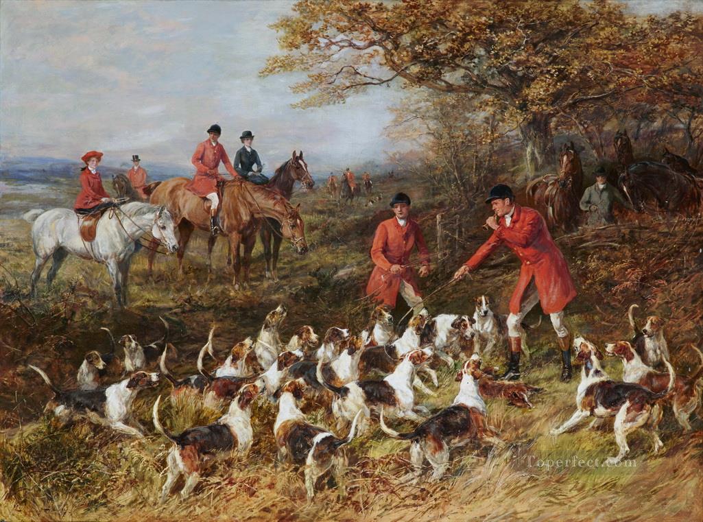 Hunters and hounds Heywood Hardy hunting Oil Paintings